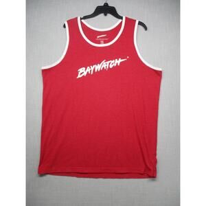 Baywatch Red Officially Licensed Graphic Beachwear Casual Tank Top Mens XXL